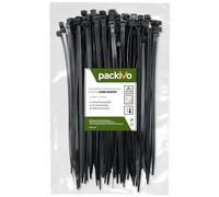packivo Lot de 100 serre-câbles 2,5 x 100 mm - Noir - Résistance à la traction de 8 kg - Qualité industrielle - Résistant aux UV