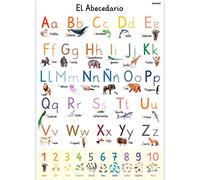 PACKLIST® Affiche Abécédaire Espagnol Enfants - Grandes Lettres, Animaux Amusants. Apprentissage Facile. Idéal Chambres & Classes (DIN A1)