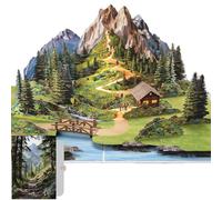 PACKLIST® Carte Pop Up 3D Montagne et Randonnée - Idée Cadeau Originale pour Voyage, Argent et Bon d'Achat - Idéal Anniversaire, Départ Retraite & Aventuriers !
