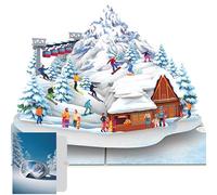 PACKLIST® Carte Pop Up 3D Ski et Montagne - Cadeau Original pour Voyage au Ski, Forfait ou Argent - Idéal pour Skieurs, Anniversaire et Amoureux de l'Hiver