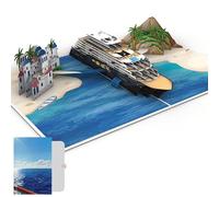PACKLIST® Carte Pop-Up Croisière Idyllique - Cadeau de Voyage de Luxe 3D pour Globe-Trotteurs & Bons Vivants - Carte-Cadeau Originale pour Anniversaire - Votre Billet pour des Destinations de Rêve !