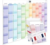 PACKLIST® Grand Calendrier Mural 2026 en Français, Fériés Nationaux - Calendrier 2026 Grand Format XXL A1 84 x 60 cm. Planificateur Familial pour L'organisation Familiale, les Études et le Travail !