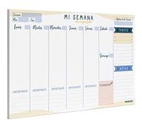 PACKLIST Planificador Semanal A4, para Escritorio - Regalo Original Mi Semana Más Organizada. Agendas, Planificadores y Calendarios Semanales de Diseño