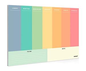 PACKLIST Planner Settimanale da Tavolo A4-52 Fogli, Perpetuo di Design