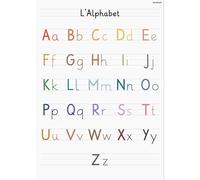 PACKLIST® Poster Alphabet Français A1 - Grand Poster DIN A1 (84x60 cm) pour Apprentissage Facile & Décoration Éducative. Idéal Enfants, Classes & Espaces Pédagogiques!