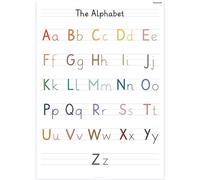 PACKLIST Poster de l'alphabet anglais pour enfants - Extra grand A1 (84x60cm) Tableau mural ABC | Lettres lumineuses, amusantes et colorées pour un apprentissage facile | Décoration parfaite pour les