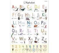 PACKLIST Poster de l'Alphabet Français avec des Lettres et des Animaux Amusants pour une Apprentissage Facile - Parfait pour Décorer les Chambres d'Enfants et les Salles de Classe