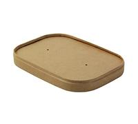 PacknWood Plastification kraft rectangulaire pour couvercle de la gamme 210PCREC, taille moyenne