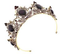 PACKOVE 1 Bandeau Couronne En Améthyste Coiffe De Mariage Gothique Couronnes De Reine Pour Femmes Couronne De Mariée Bandeau En Strass Diadèmes Pour Femmes Violet Bandeaux Couronne