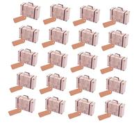 PACKOVE 1 Boîte À Dragées Papier Kraft Vintage Design Valise Pour Mariages Et Anniversaires Et Durable 20 Pièces