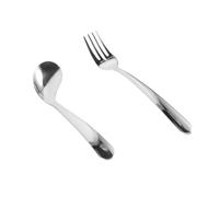 PACKOVE 1 Ensemble Cuillère à coude alimentaire alimentation couverts pour tout-petits couverts de table cuillère coudée pour patients Ustensiles adt Acier inoxydable