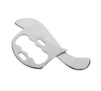 PACKOVE 1 Ensemble plaque de grattage portative circulation masseur Cou fascia raclette grattoir outil de massage de grattage planche de massage Acier inoxydable Silver
