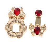PACKOVE 1 Jeu Lot De Boucles Métalliques Décoratives Pour Manteau Classique Fermoirs Avec Incrustation De Clips Pour Cape Et Manteau Accessoires Diy Hanfu Vintage 10 Pièces