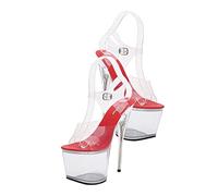 PACKOVE 1 Paire Sandales à Talons Transparentes pour Femme Sandales Été Élégantes pour Sorties Extérieur Modèle Unique Optimal et Look Chic