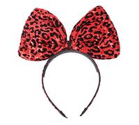 PACKOVE 1 Pièce arc bandeau bandeaux à gros nœuds pour femmes faire la fête bandes de cheveux arc bandeau de style gothique cerceau de cheveux bowknot en tissu rouge