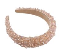 PACKOVE 1 Pièce bandeau de cristal Branché invité couleur nu bande de cheveux floral arc accessoires cheveux accessoire cheveux mariage bandana couvre-chef chic bandeau de mode éponge Café