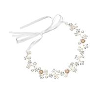 PACKOVE 1 Pièce Bandeau Tressé à Perles et Accessoire de Mode Élégant Réglable et Chic pour Filles pour Occasions Spéciales Vie Quotidienne