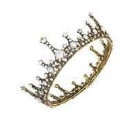 PACKOVE 1 Pièce couronne baroque bal de mariage casque coiffure oracle couronne princesse couronne de princesse couronne de mariée délicate Couvre-chefs délicats alliage Beige