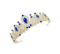 PACKOVE 1 Pièce diadème couronne de cristal fantaisie Royal couronnes de mariage pour la mariée coiffe de fête diadème strass couvre-chef élégant Alliage de zinc Blue