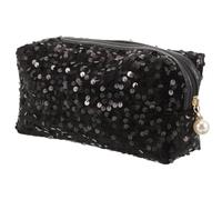 PACKOVE 1 pièce Paillettes Trousse de Toilette Voyage Trousse de Toilette Voyage Trousse de Maquillage Paillettes Set Miss Oxford Tissu, Noir, 19X10CM, Sport
