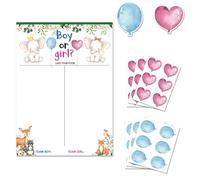 PACKOVE 1 Set Cartes de Prédiction pour Bébés Stickers pour Affiche de Révélation du Bébé en Papier, Motifs Dessinés Mignons, pour Shower Party