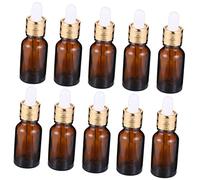 PACKOVE 10 Pièces Bouteilles Verre à Pipette Flacons Essence Portables Verre avec Compte Gouttes pour Huiles Essentielles Aromathérapie Diy et Voyage