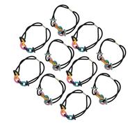 PACKOVE 10 Pièces Cheveux De Couleur Queue De Cheval De Filles Liens Élastique Clavins De Cheveux Pour Enfants Attache-cheveux Chouchous Bands à Cheveux Coloré Nylon