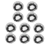 PACKOVE 10 Pièces Filets à Chignon Élastiques Noirs pour Danse Filets Mesh Respirants avec Décor Floral Accessoires Fixants pour Ballet et Scènes Confortables et Ajustables