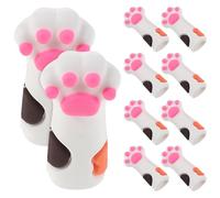 PACKOVE 10 Pièces Silicone Nipper Sleeves Cat Paw Shaped Protective Covers For Nail Cuticle Scissors Manicure Pedicure Tools Tweezers Elastic Fit