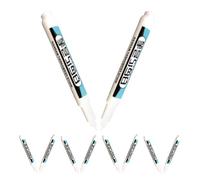 PACKOVE 10 Pièces Stylo de Charpentier Blanc Multi-usages Encre à Base D'huile Non Décolorante, Pointe Fine, Plastique Solide pour Bureau et Apprentissage