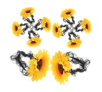 PACKOVE 10 Pièces Sunflower Hair Ties Vintage Floral Elastic Bands Soft Ponytail Holders For Women