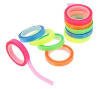 PACKOVE 10 Rouleaux Ruban Adhésif Surligneur Amovible Transparent 10 | Onglets de Notes Colorés, Marque-pages pour Écoles et Bureaux, Facile à Transporter, Usage Quotidien