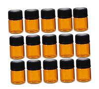 PACKOVE 100 Pièces Bouteille D'échantillon D'huile Essentielle Conteneurs De Voyage Pour Articles De Toilette Huiles Essentielles Pour Diffuseur Bouteille D'huile Pots Brown Un Verre