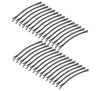PACKOVE 100 Pièces Carte une pièce épingles à cheveux longs Super Grip Pins Barrettes de cheveux simples alliage Noir