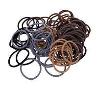 PACKOVE 100 pièces Lot de Élastiques Cheveux Marron Stretch Résistants et Doux Bandeaux Haute Élasticité et Filles Accessoires Cheveux Polyvalents pour Sport Bureau et Voyage