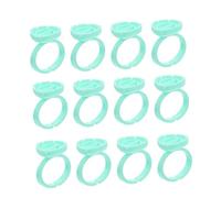 PACKOVE 100 Pièces Tasse De Couleur De Tatouage Se Maquiller Pour Bricolage Tasse De Colle Porte-pigment Coupe Bague Brodée Anneau Tasse Porte-colle Plastique Blue