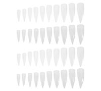 PACKOVE 1000 Pièces Kit de Faux Ongles Transparent et Naturel Extensions Ongles Aiguille Pleine Couverture Conseils Manucure Artificielle Adaptables pour Salon et Fête