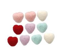PACKOVE 10pièces Accessoires Pour Garçon Fille De Tête Feutre Forme De Cœur Pour Décoration De Cheveux Matériaux Artisanaux Pour Fête Et Anniversaire