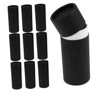 PACKOVE 10pièces Boîtes Cylindriques Papier Pour Bouteilles Huiles Essentielles De Tubes De Stockage Papier Noir Pour Thé Bijoux
