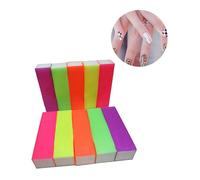 PACKOVE 10pièces Lot De Éponges Polissoirs à Ongles Blocs De Ponçage Limes Pour Manucure Et Pédicure Outils Pratiques Et Réutilisables