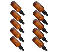 PACKOVE 10pièces Lot de Flacons Compte-gouttes Verre pour Essences Liquides et Huiles Corporelles avec Distributeurs à Compte-gouttes Pratiques et Couvercle Hermétique