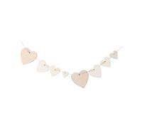 PACKOVE 110 Tranches de Bois de Cœur avec Trous Bois Brut Non Peint 30-80 Mm Lot Mixte 110 Pièces Corde de Jute 10 M Décoration Mariage Champêtre et Saint-valentin Artisanale