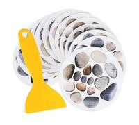 PACKOVE 12 Feuilles Autocollants Antidérapants pour Étiquettes Pierre Colorées Grattoir Sécurité et Décoration pour Prévenir Chutes la Salle de Bain