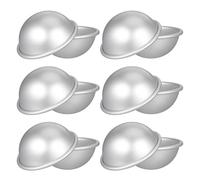 PACKOVE 12 Moules Demi-sphériques en Alliage D'aluminium Anodisé, Taille Moyenne 5,8 X 2,8 Cm, Kit DIY pour Fabrication de Bombes de Bain, Moules à Boules de Sel et Pastilles, pour Usage