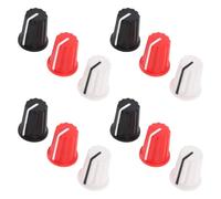 PACKOVE 12 Pièces Boutons de Remplacement pour Guitare Électrique, Bouton de Potentiomètre, Plastique, 16x19mm, Réglage Audio Précis, pour Guitare et Amplificateurs, Enregistrement Studio
