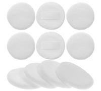 PACKOVE 12 Pièces Coussinet de Maquillage Rond en Coton Doux Blanc pour Poudre de Maquillage, Expérience Confortable et Délicate pour Petit Visage Rond