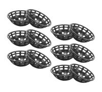 PACKOVE 12 Pièces Tapis de Maille en PP Noir pour Pots de Fleurs, Forme Bol, Grille de Drainage Pratique pour Plantes en Pot, Évite la Rétention d'eau et Facile à Utiliser
