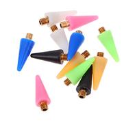 PACKOVE 12 Pièces Têtes de Remplacement pour Crayon à Ongles Cire Outil de Sélection de Rhinestones pour Nail Art Blanc Noir Jaune Bleu Rose Vert