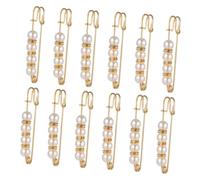 PACKOVE 12Pièces Ajusteur pour Pantalon Perles Épingles de Élégantes pour Femme Accessoire pour Jean et Châle Design Antiexposition et Durable