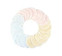 PACKOVE 12pièces Disques Démaquillants Fibre de Bambou Double Couche Réutilisables pour Nettoyage Visage Disques Kaki Bleu Ciel Rose